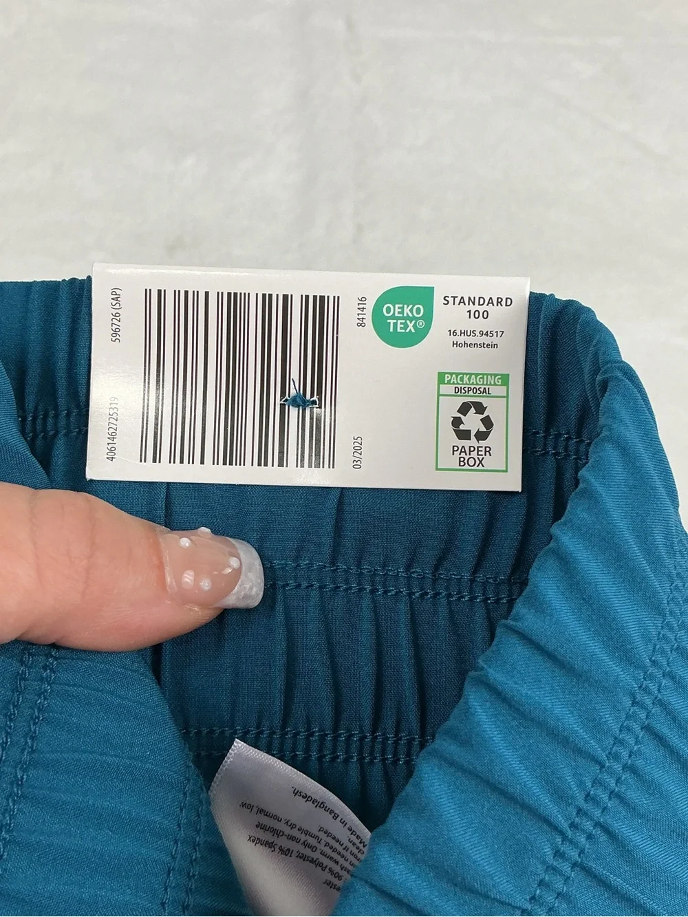 Crane Women’s Teal Elastic Waist Athletic Shorts
